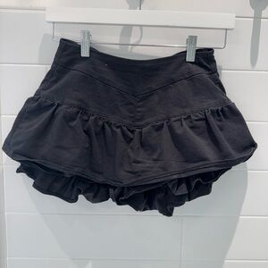 Black Ruffled Skort